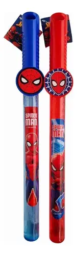 Burbujero Gigante Spiderman Hombre Araña 38cm Marvel Burbuja Azul Y Rojo 7
