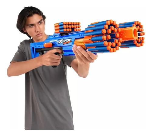 Ametralladora Pistola Lanza Dardos Gigante Premium Berzerko Azul Y Naranja 5