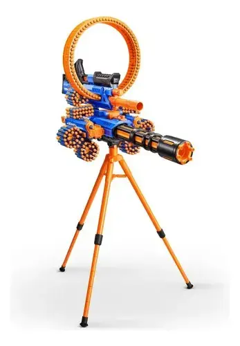 Lanzador Zuru X Shot Motorized Rage Con Trípode 360 Grados Color Azul
