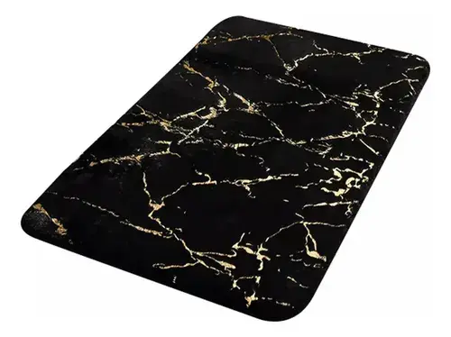 Alfombra De Baño Tipo Marmol Piel Suave Antideslizante Fino 15