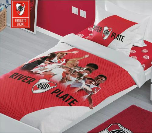 Juego De Sabana De Futbol River Plate Twin Size Licencia 15