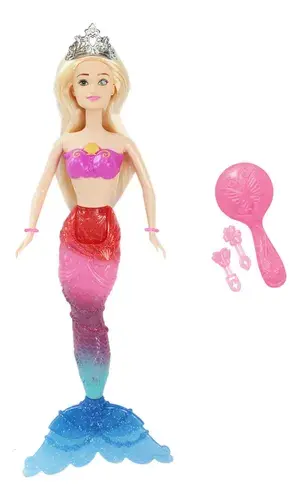 Bonnie Pink Muñeca Princesa Sirena Con Accesorios Articulada 2