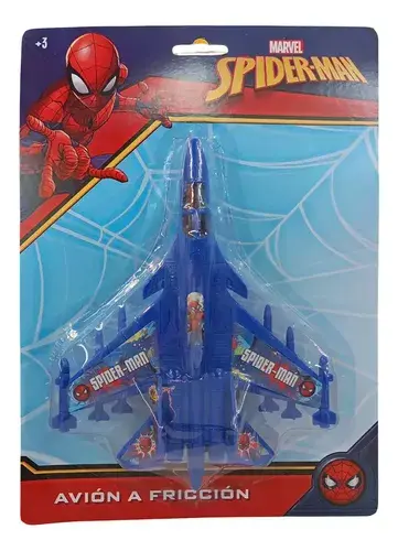 Avion A Friccion Spiderman Hombre Araña Spidey Jueguete Niño Spiderman Rojo O Azul 9