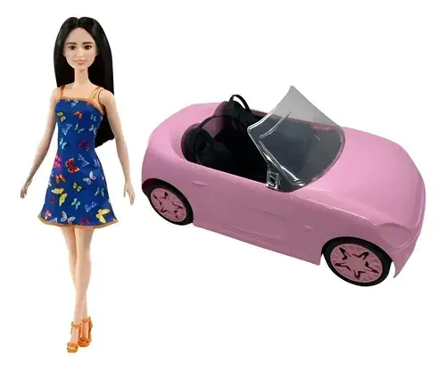 Combo Auto Fashion De Barbie + Muñeca 30 Cm Original Mattel 12