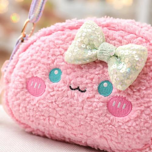 Bolso Peluche Trendy Morral Nena Cartera Gatito Porta Cosmet 7