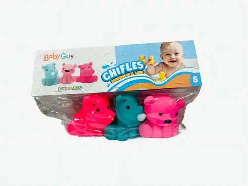 Set 3 Animalitos Chifle Juguete Bebe Para Agua 55947 Color Multicolor
