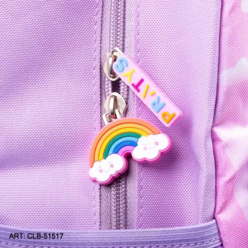 Combo Mochila + Cartuchera Escolar Unicornio Castillo Nena 14