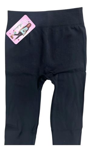 Calza Termica Niños Niñas Elastizada Abrigada Invierno Negro Polar Unico 3