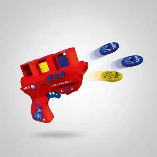 Pistola Lanza Discos Spiderman Con 18 Discos Hombre Araña Spider Man 6