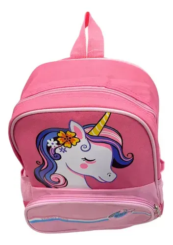 Mochila Infantil Jardin Unicornio Rosa Nena Escolar Colonia 3