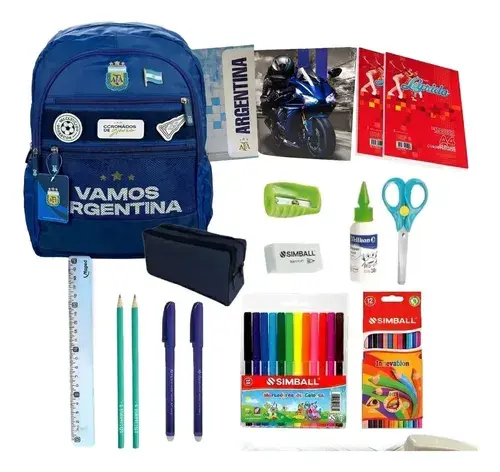 Kit Útiles + Mochila + Carpeta + Cartuchera Escolar Primaria Afa