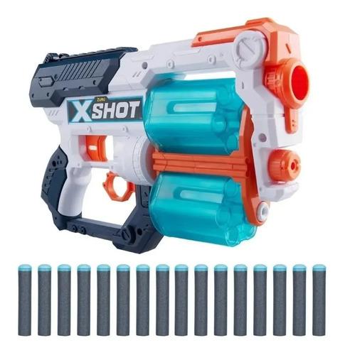 Pistola Doble Xcess Lanza Dardos A 24m Arma Infantil X-shot Rojo/azul 10