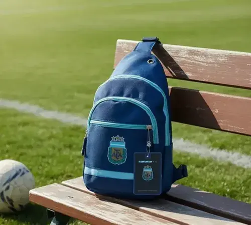 Bolso Morral Bandolera Riñonera Afa Argentina Reforzado Fach Azul Afa 5