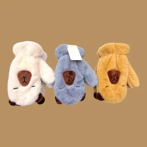 Guantes Mitones Capybara Super Suave Carpincho Invierno Frio 12