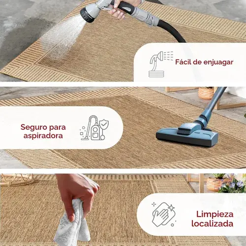 Alfombra Interior Exterior 60x90 Cm Nuloom Asha Marrón 60 Cm 90 Cm Marrón 5