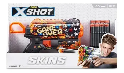 Pistola Lanza Dardos X Shot Skins Flux Con 8 Dardos Juguete 3