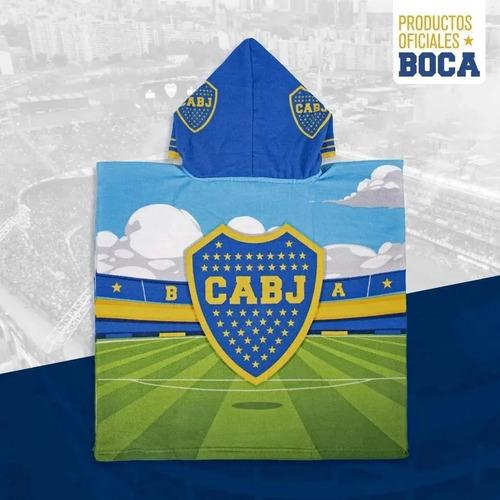 Poncho Toallon Infantil Futbol + Mochila Regalo Verano Playa 5