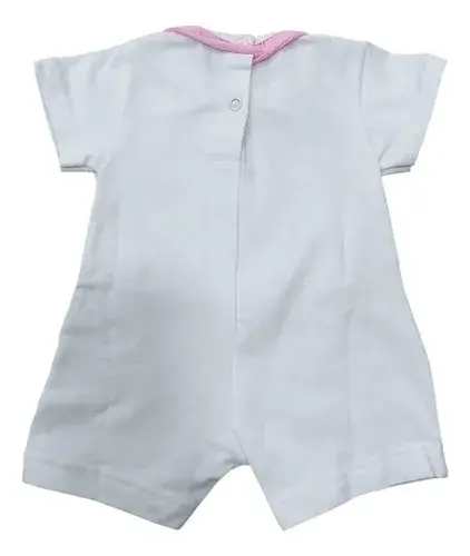 Enterito Con Cuello Beba Bebe Recien Nacido Osito Bordado Rosa Con Osito 0-2m 2