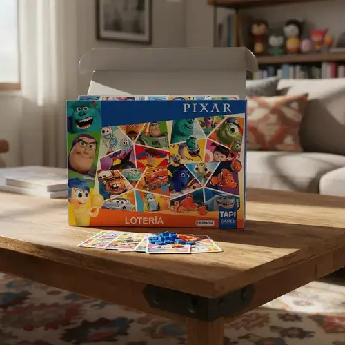 Juego De Mesa Lotería Infantil Disney Pixar Bingo Familiar 4