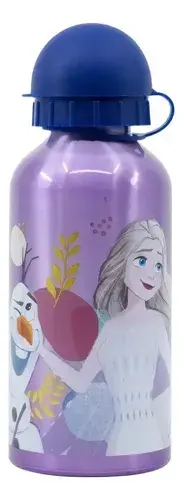 Botella De Aluminio Frozen 400 Ml Agua Bebidas Verano Disney Azul 3