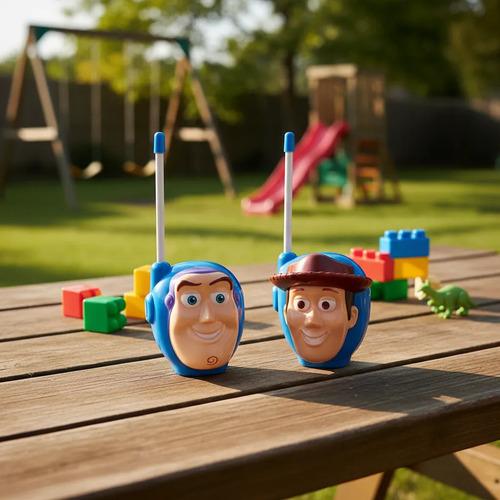 Walkie Talkie Toy Story Woody Buzz Juguete Radiocomunicador Azul 4