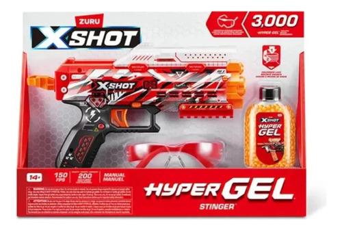 Pistola Lanza Hidrogel Hyper Gel Stinger 3000 Bolitas X Shot Roja 9