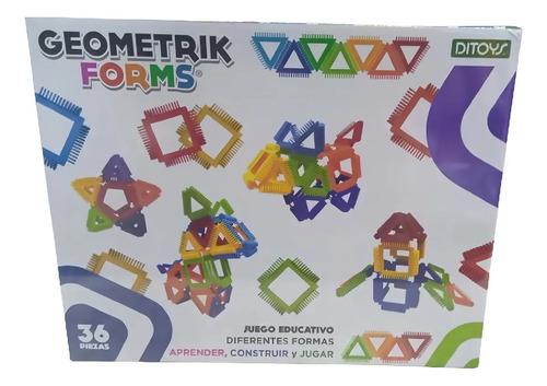 Geometrik Forms 36 Piezas Juego Didactico Educativo Ditoys 2