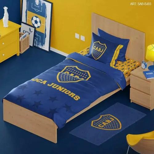 Juego De Sabana De Futbol Boca Juniors Twin Size Licencia 14