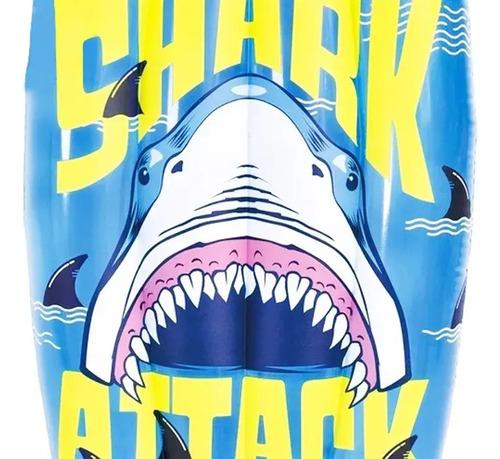 Tabla Barrenadora Inflable Tiburon Shark Pileta Niño Verano 7
