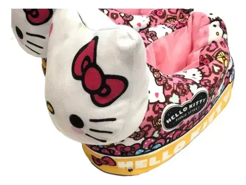 Pantuflas Nenas Hello Kitty Cerradas Termicas Antideslizante Kitty Cerradas Adaptable 25 Al 32