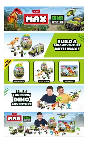 Bloques Zuru Max Dino Adventure Dinosaurio 592 Pieza Premium 592 Dino 7