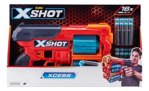 Pistola Lanza Dardos X-shot Excel Xcess 20m Doble Cañón Rojo/azul 2