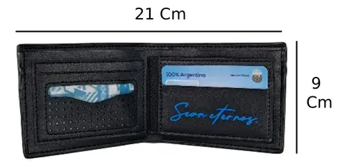 Billetera Selección Argentina Afa Eco Cuero Licencia Oficial Negro 2