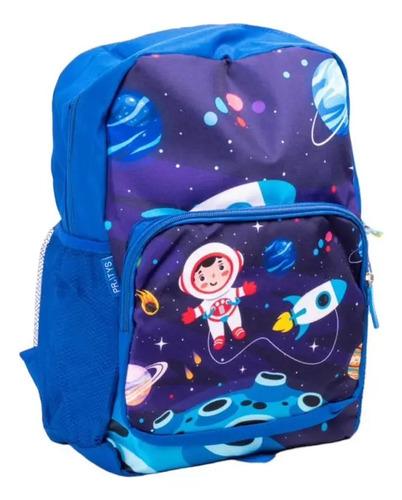Mochila Infantil Escolar Astronauta En Espacio + Cartuchera 4
