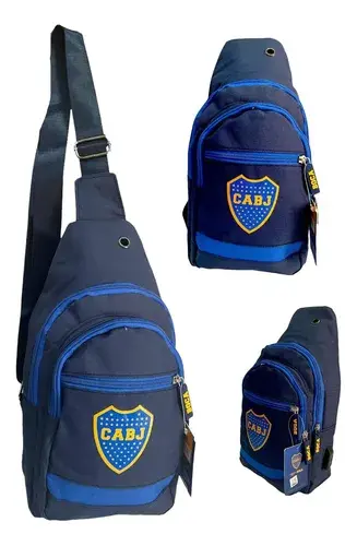 Bolso Morral Bandolera Riñonera Boca Juniors Reforzado Facha Boca Juniors Boca Clasico Azul