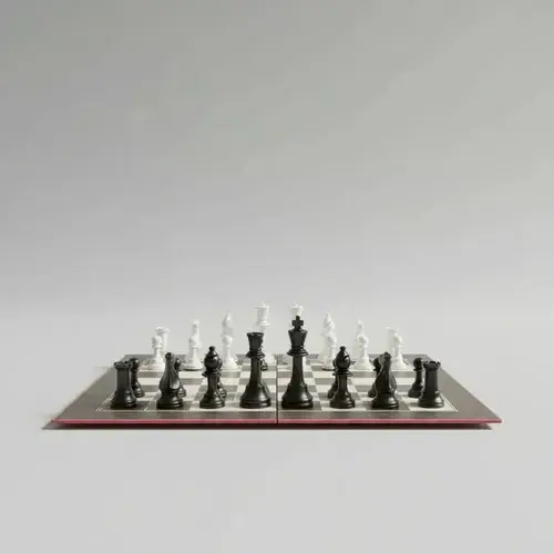 Juego De Ajedrez Bisonte Tablero Grande 34x34 Cm Plastico 9