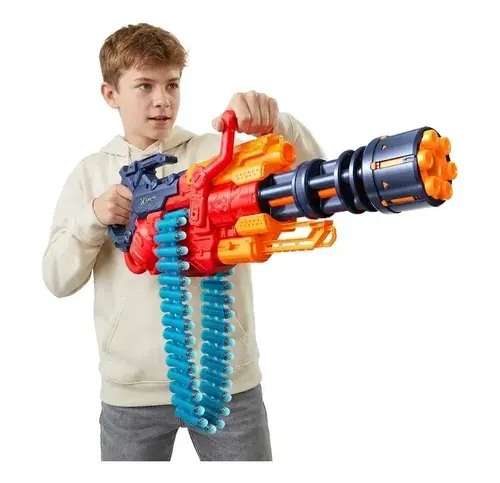 Pistola Ametralladora Lanza Dardos En Rafaga Crusher X Shot Naranja 2