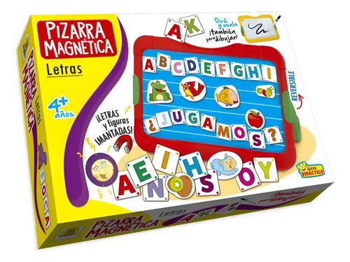 Pizarra Magnética 2 En 1 Letras Imantadas + Fibra Dibujar Multicolor