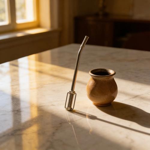 Bombilla Mate Acero Inoxidable Resorte Desmontable 16cm Plateado 2