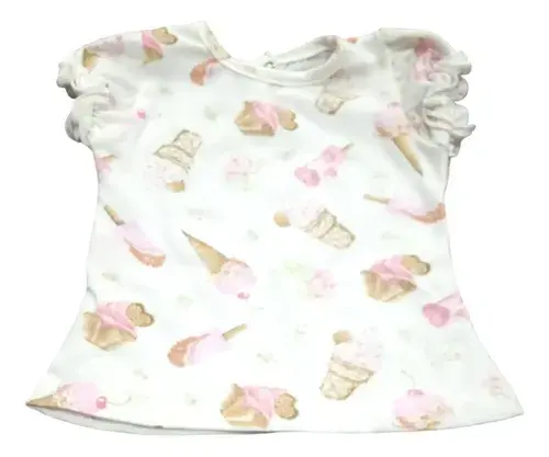 Conjunto Bebe Beba Remera Pollera Con Flores Algodón Premium 7