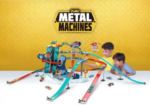 Pista De Ataque Gorila Gigante Metal Machine Con Lanzador Y Ascensor Para Niños Azul 2