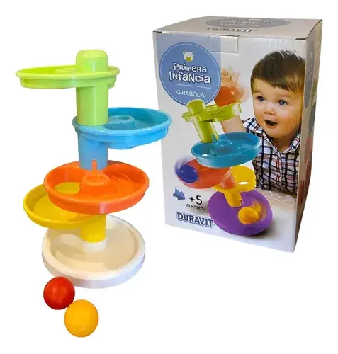 Set Didactico Bebe Gira Bolas Juego Recorrido Laberinto Dura Multicolor