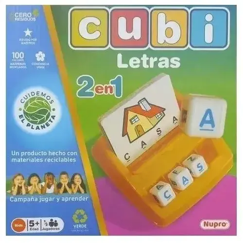 Juego De Mesa Didactico Cubi Letras Nupro Ii 3