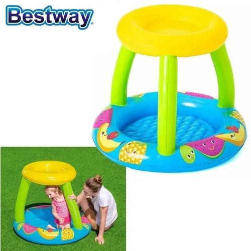 Pileta Inflable Con Techo Para Bebes Niños Agua Juegos 6
