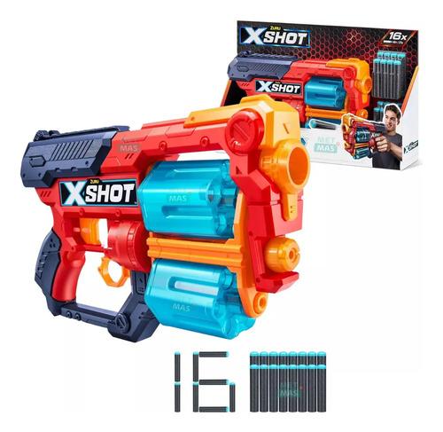 Pistola Doble Xcess Lanza Dardos A 24m Arma Infantil X-shot Rojo/azul 2