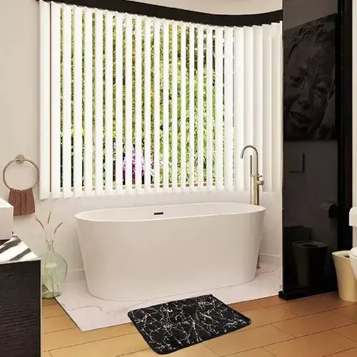 Alfombra De Baño Tipo Marmol Piel Suave Antideslizante Fino 14