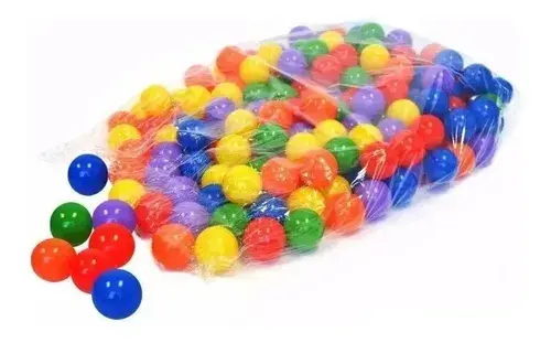 Bolsa 100 Pelotas De Pelotero Casita Pileta Atoxicas Colores Surtidas