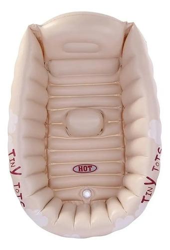 Pileta Para Bebe Bañera Inflable Plegable 2 En 1 Verano Sol Blanco Bañera 6