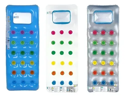 Colchoneta Inflable X2 Pileta Colores Porta Vasos Premium Vs