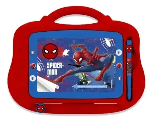 Pizarra Magica A Color Spiderman Marvel Hombre Araña Dibujar Azul Y Rojo 4